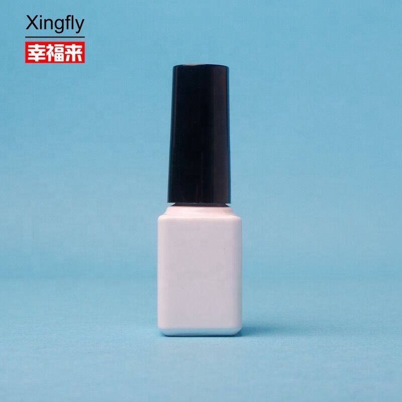 투명한 6ml 손톱 롤러 병 젤 롤러 퀘어 병 플라스틱 캡과 붓