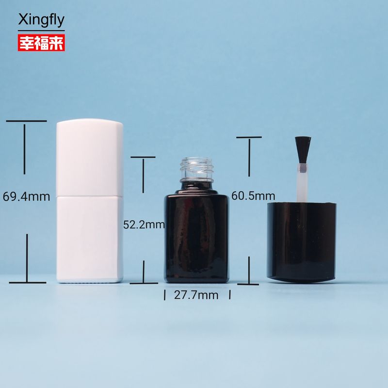 5ml 손톱 랭크 병 비어있는 맑은 유리 손톱 랭크 병 붓과 캡