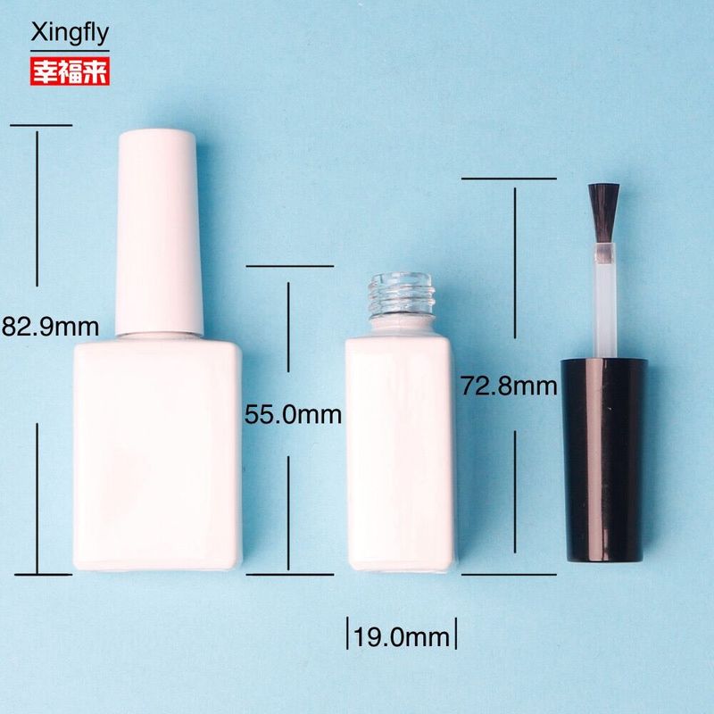 15ml 빈 손톱 랭크 병 젤 랭크 흰색 붓으로 빈 손톱 랭크 병