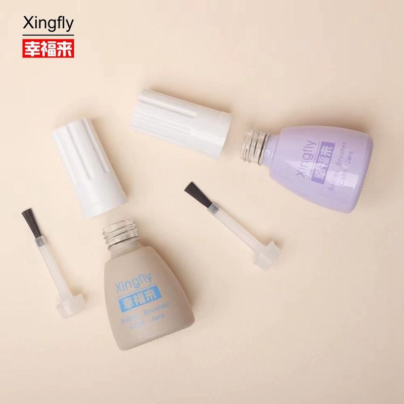 맑은 12ml 럭셔리 빈 젤 유리 손톱 뽀록 병 사용자 지정 로고 퀘어 손톱 뽀록 병