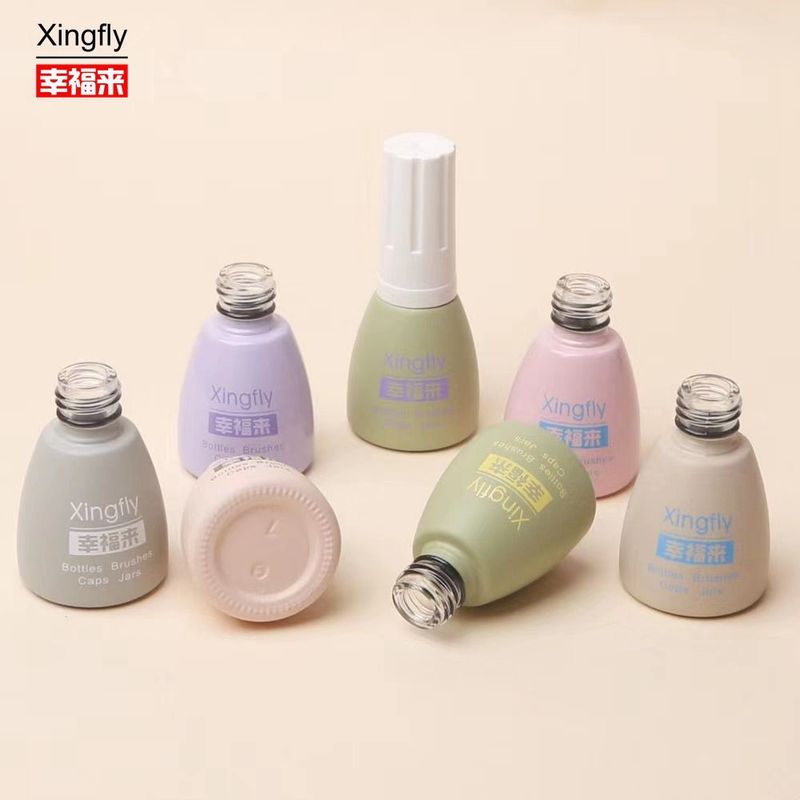 맑은 12ml 럭셔리 빈 젤 유리 손톱 뽀록 병 사용자 지정 로고 퀘어 손톱 뽀록 병