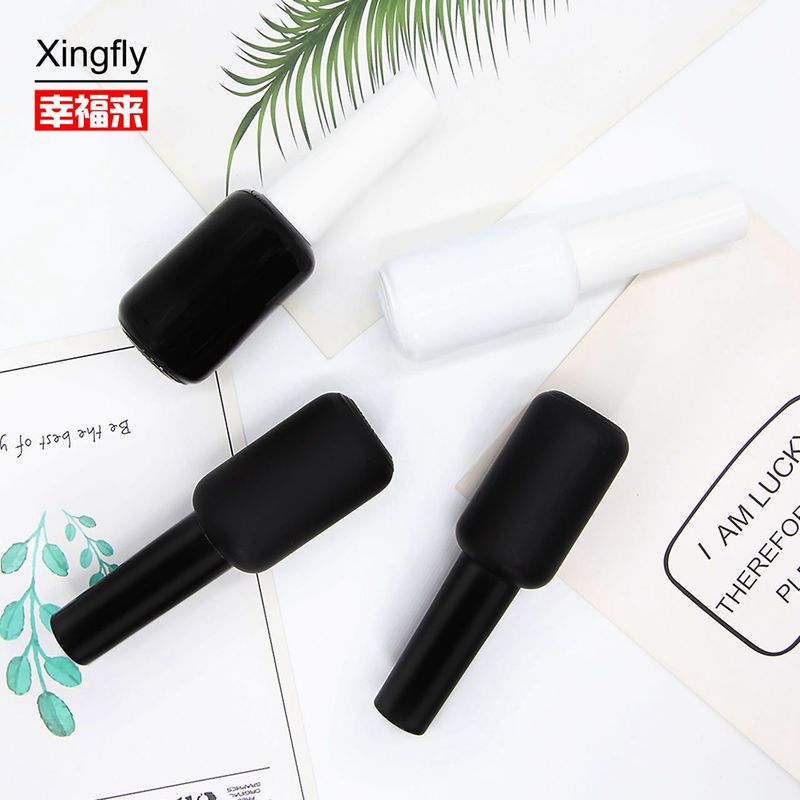 9ml 둥근 빈 유리 UV 젤 손톱 뽀록 병 붓 뚜?? 이 있는 매트 블랙