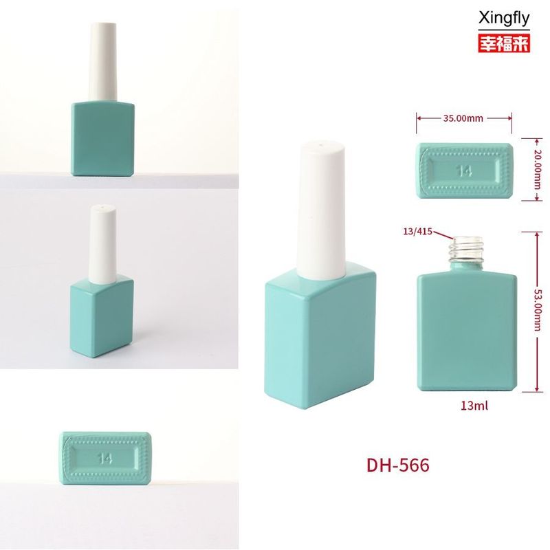젤 롤러크 퀘어 병 유니크 13ml 빈 UV 손톱 롤러크 병 캡과 붓