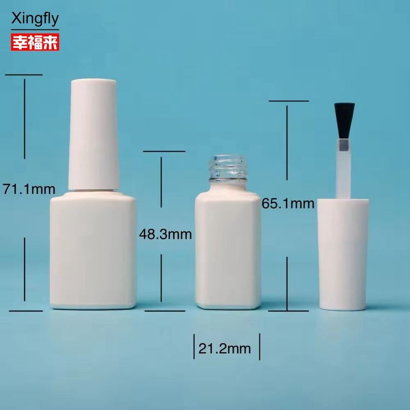 8ml 손톱 롤러 유리 병 브러쉬와 함께 정사각형 빈 젤 Uv 손톱 롤러 병