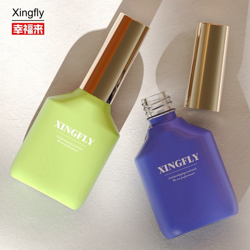 15ml 손톱 젤 병 비친 유리 손톱 젤 병 캡과 브러쉬