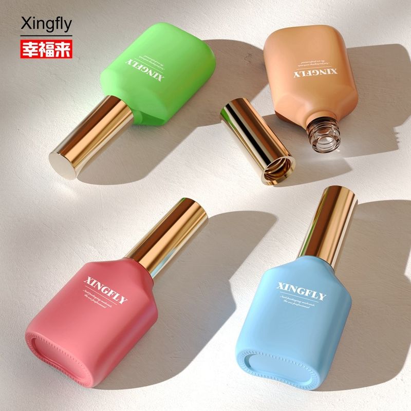 15ml 손톱 젤 병 비친 유리 손톱 젤 병 캡과 브러쉬