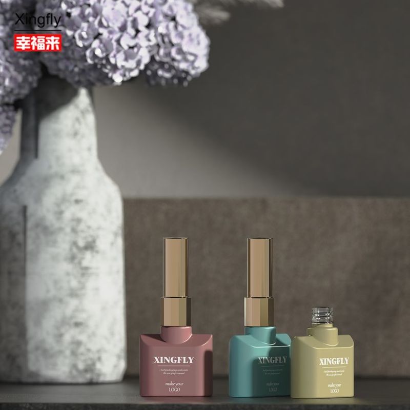 12ml 손톱 랭크 병 빈 손톱 랭크 UV 젤 손톱 랭크 유리 병 캡 붓