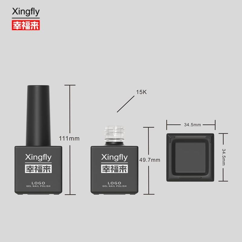 17ml 사용자 지정 로고 컬러 UV 젤 빈 젤 손톱 랭크 병 붓 캡과 함께 제공됩니다