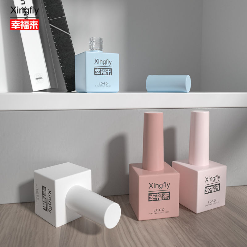 17ml 젤 롤러 퀘어 병 맞춤 스프레이 페인트 유리 병 표면 UV 손톱 롤러 병