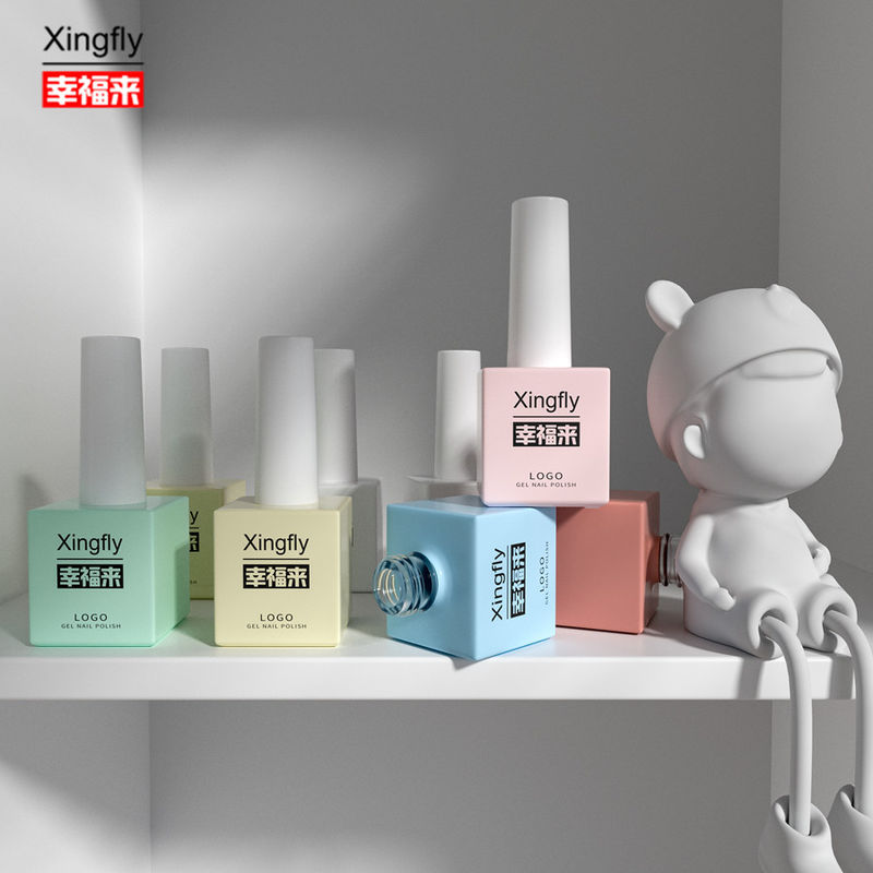17ml 사용자 지정 로고 컬러 UV 젤 빈 젤 손톱 랭크 병 붓 캡과 함께 제공됩니다