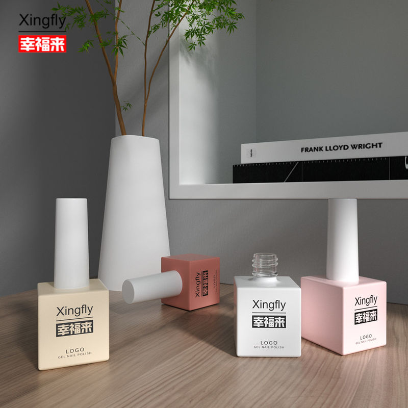 17ml 사용자 지정 로고 컬러 UV 젤 빈 젤 손톱 랭크 병 붓 캡과 함께 제공됩니다