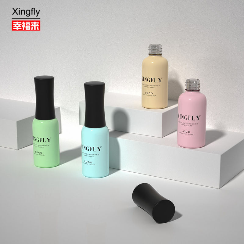 9ml 빈 손톱 젤 롤링 둥근 병 사용자 지정 로고 손톱 강화 젤 유리 병