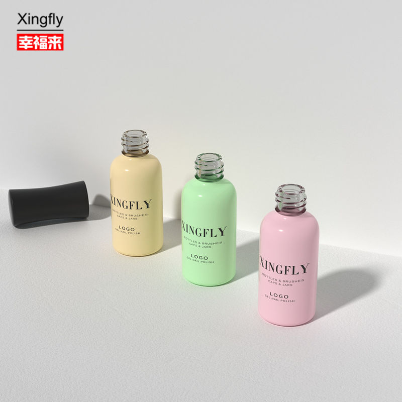 9ml 빈 손톱 젤 롤링 둥근 병 사용자 지정 로고 손톱 강화 젤 유리 병