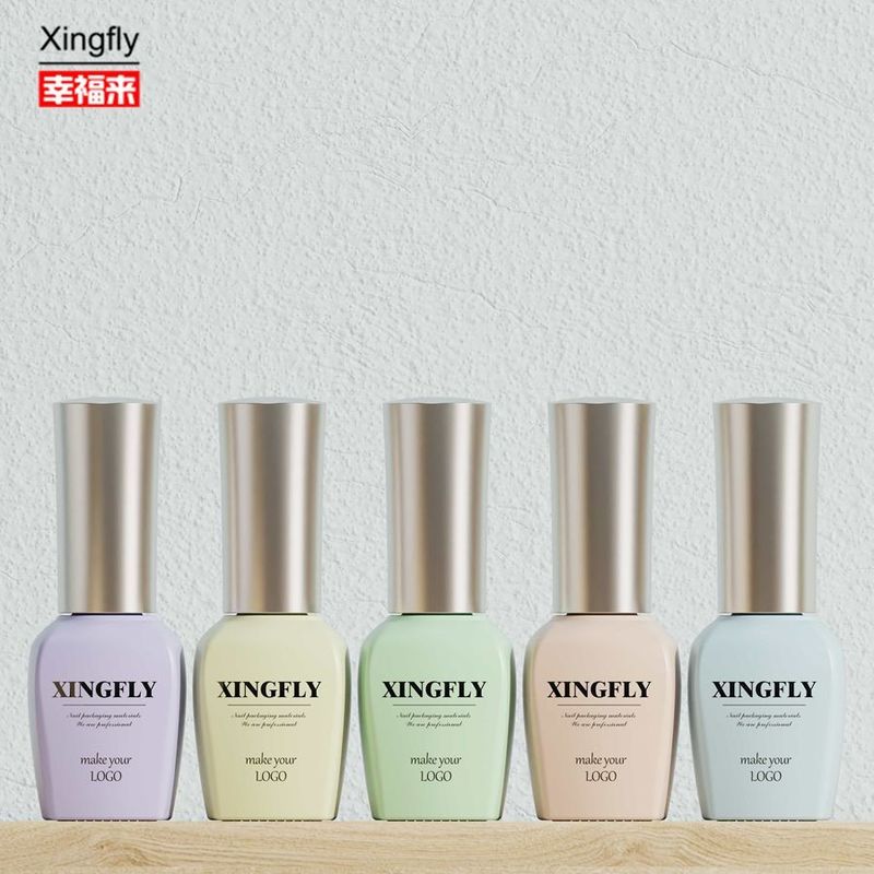 15ml 젤 손톱 롤러크 유리 병 주문 디자인 텅 비어 손톱 롤러크 캡과 붓
