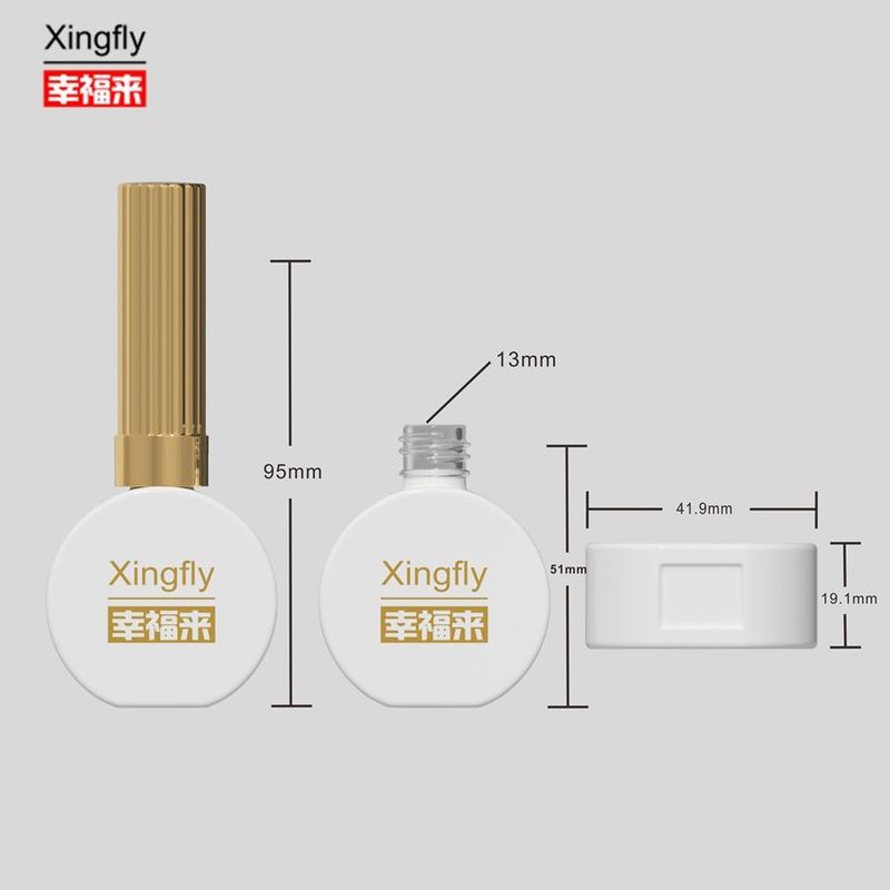 15ml 손톱 랭크 병 원형 흰색 코팅 UV 젤 손톱 랭크 유리 병 손톱 랭크