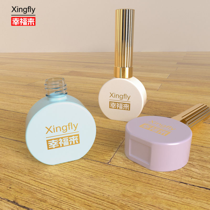 15ml 손톱 랭크 병 원형 흰색 코팅 UV 젤 손톱 랭크 유리 병 손톱 랭크
