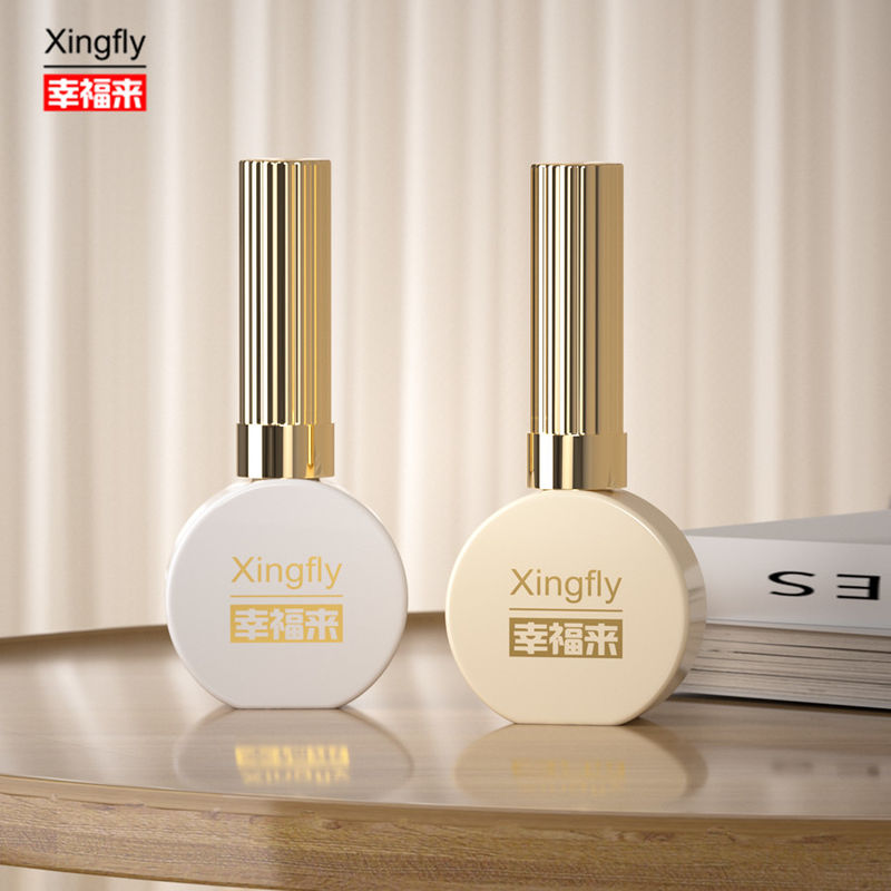 15ml 손톱 랭크 병 원형 흰색 코팅 UV 젤 손톱 랭크 유리 병 손톱 랭크