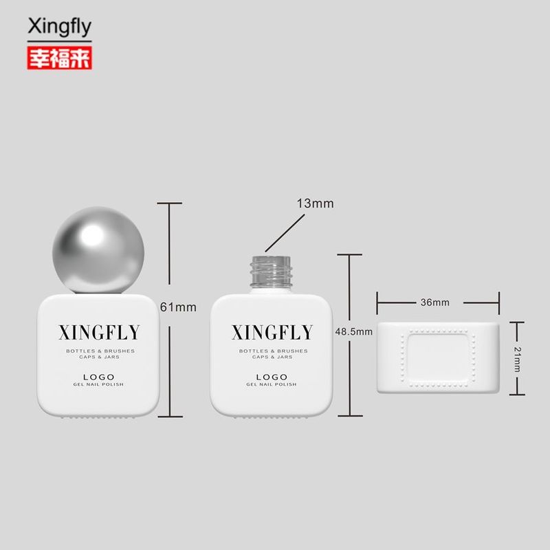 11ml 평방 젤 손톱 용기 사용자 지정 젤 손톱 롤크 손톱 롤크를 위한 빈 유리 병