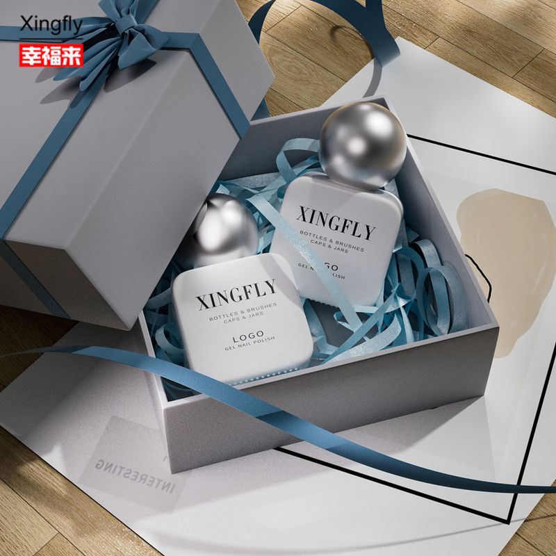 11ml 평방 젤 손톱 용기 사용자 지정 젤 손톱 롤크 손톱 롤크를 위한 빈 유리 병