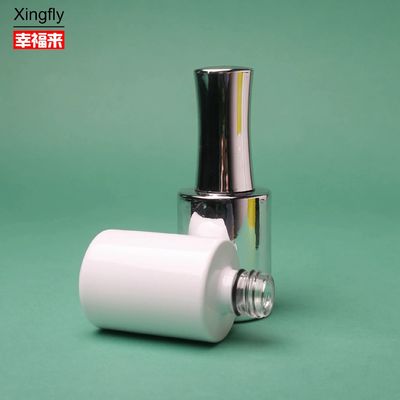유리 15ml 손톱 록 병 주문 제작 된 붓과 모자를 가진 UV 코팅