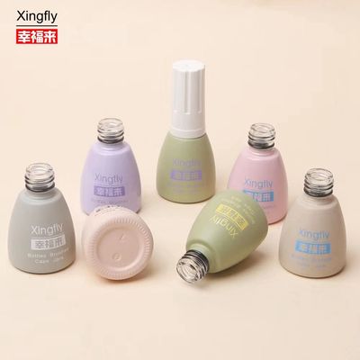 맑은 12ml 럭셔리 빈 젤 유리 손톱 뽀록 병 사용자 지정 로고 퀘어 손톱 뽀록 병